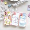 CARTOON M-Mamegoma Matte Transparent Phone Cover For IPhone Case 16 15 14 13 12 11 Pro Max X XS Max Plus
