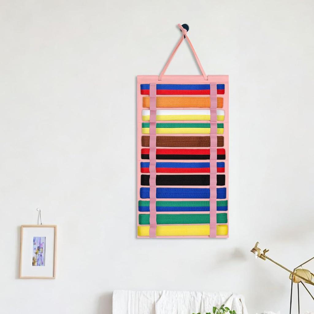 Portable Progress and Achievements Display Rack Versatile Belt Storage Holder Space Saving Medal Display Bag