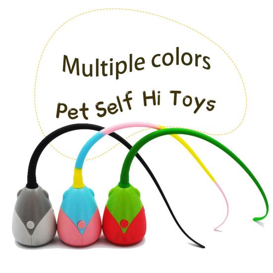 Automatic Silicone Tail Teaser Toy Electronic Interactive Cat Wand Toy Rechargeable Kitten Exercise Toy for Indoor Cats