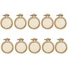 10x 20x Mini Embroidery Hoop Ring Wooden Cross Stitch Frame Handmade Pendant Crafts Embroidery Circle Sewing Kit