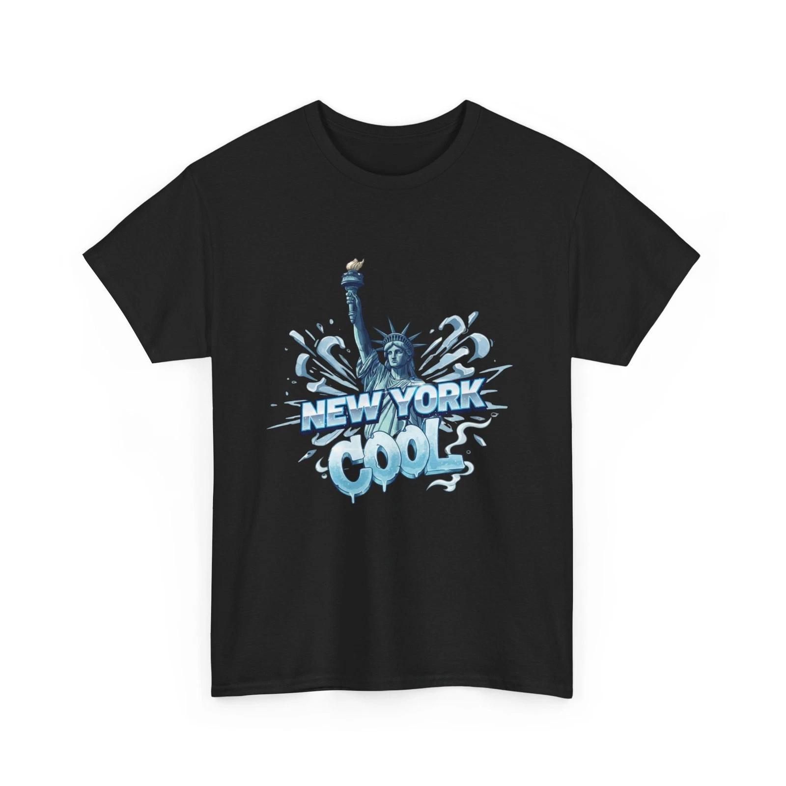 New York Cool Statue of Liberty T-Shirt | Urban City Graphic, Cotton T-Shirt 4XL