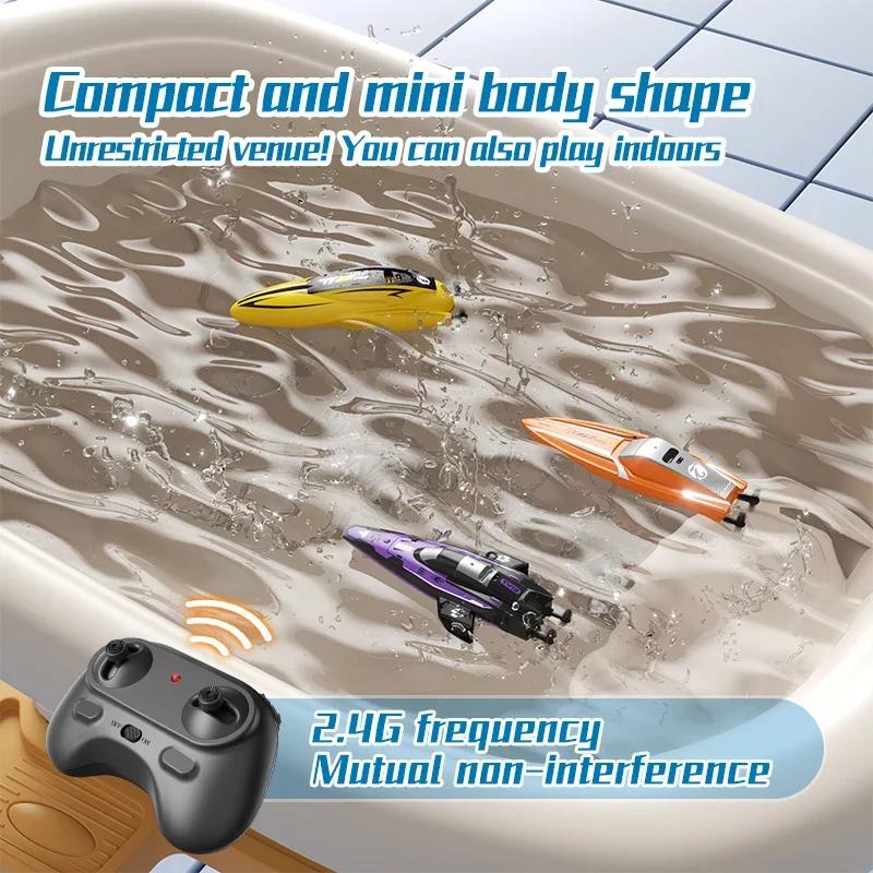 2.4G Rc Mini Stunt High-Speed Speedboat Remote Control Double Motor Ship Waterproof Model Kids Toys Water Pool Multiplayer Game