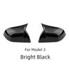 Carbon Fiber Rear View Mirror Car For Tesla Model 3 Y Bright/MatteDecorative Shell Exterior Accessories 2023 Car Rearview Cover