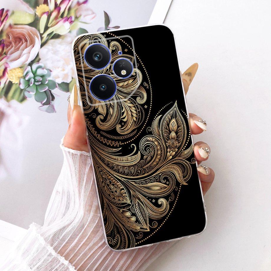 Etui na telefon Realme Neo7 Turbo Neo 7 Miękkie Przezroczyste Silikonowe Funda Wzór Kwiatowy Motyl Kokardka Smok Loong Tylna Pokrywa RMX5060