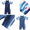 Boys' Quick-Dry One-Piece Swimwear - Short-Sleeved Sun Protection Sports Suit for Beach and Hot Springs