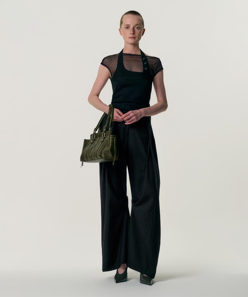 Kimzisu Ruched Belt Tote Bag_Green