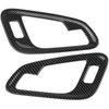 Korlot Carbon Fiber Inner Front Door Handle Patch Cover Trims Accessories for Chevrolet Colorado 2015-2022 for GMC Canyon 2015-2022