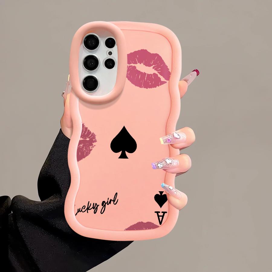 Amore-Liebe Rosa Buchstabe Weiche Handyhülle für Samsung Galaxy S23 Plus A26 A25 S22 Ultra S21 S20 FE S25 S24 A34 A36 A35 A55