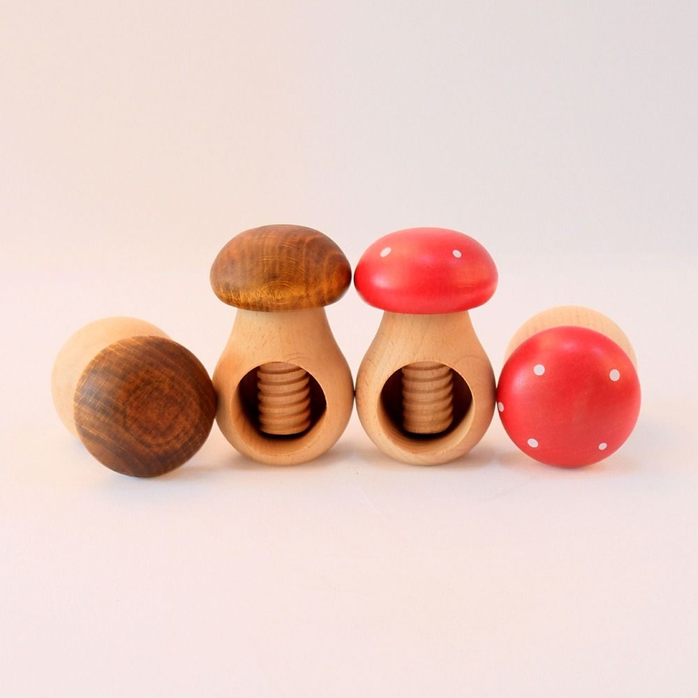 Creative Wooden Nutcracker Mushroom Shaped Easy Cracking Walnut Plier Multifunctional Walnut Opener