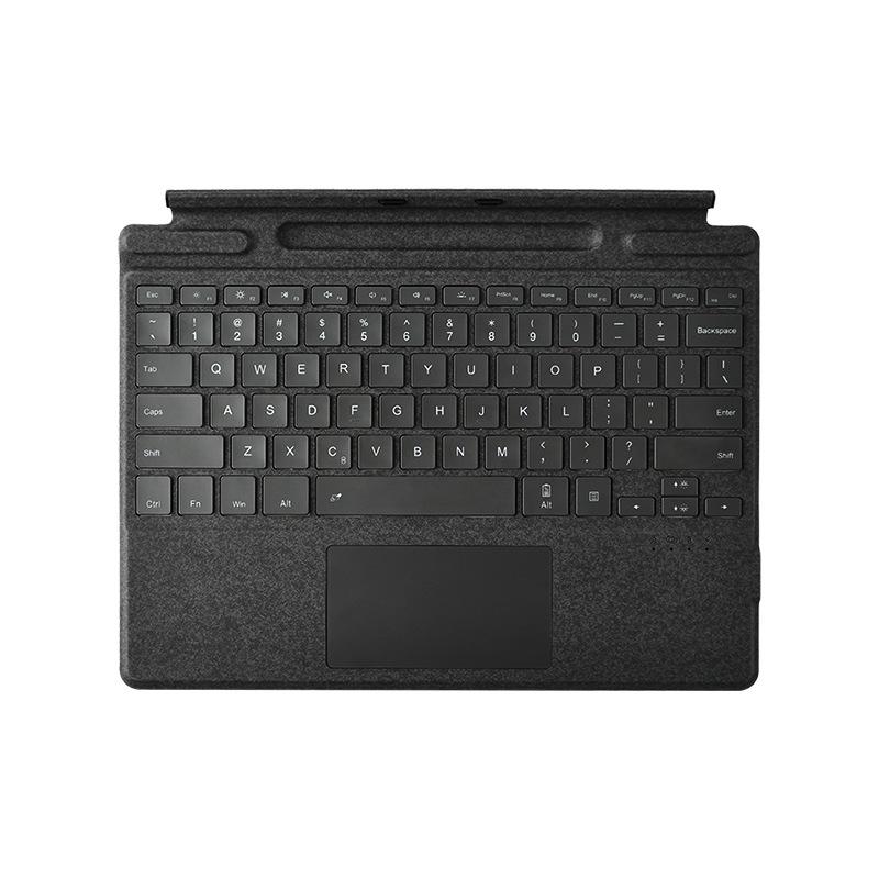 Étui clavier Bluetooth pour Surface Pro avec design magnétique rétroéclairé sept couleurs