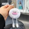Cute Cartoon Coal Plush Keychain, Big Eyes Soft Toy For Car Keys Backpack Decoration, Korean Style Gift