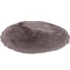 Nordic Style Faux Wool Round Plush Rug - White Solid Color Carpet for Room 