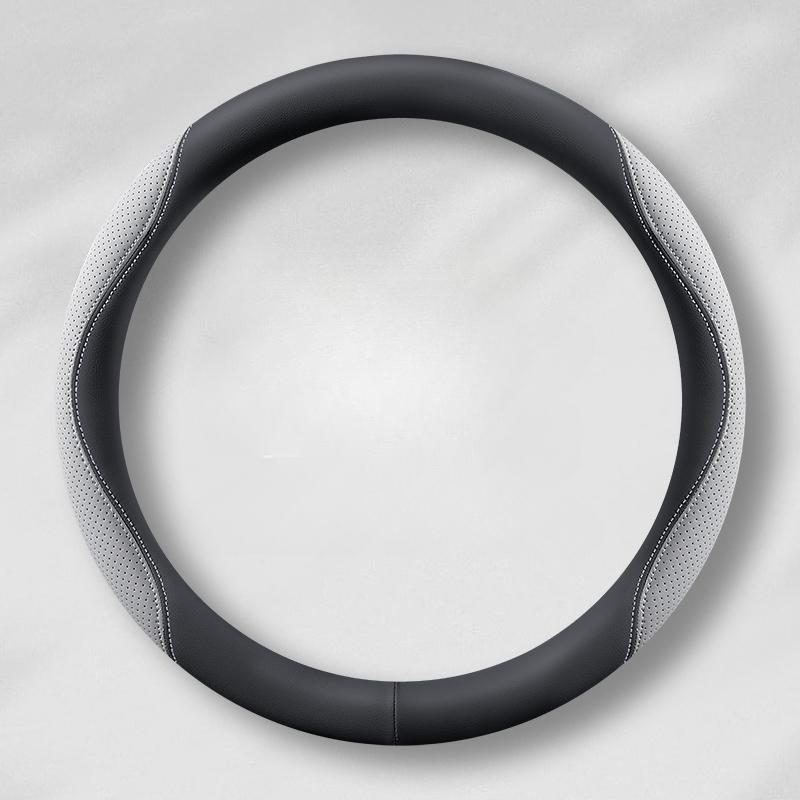 Pokrowiec na kierownicę samochodową ze skóry PU i siatki, wygodny i oddychający, zapewnia chłód latem i ciepło zimą