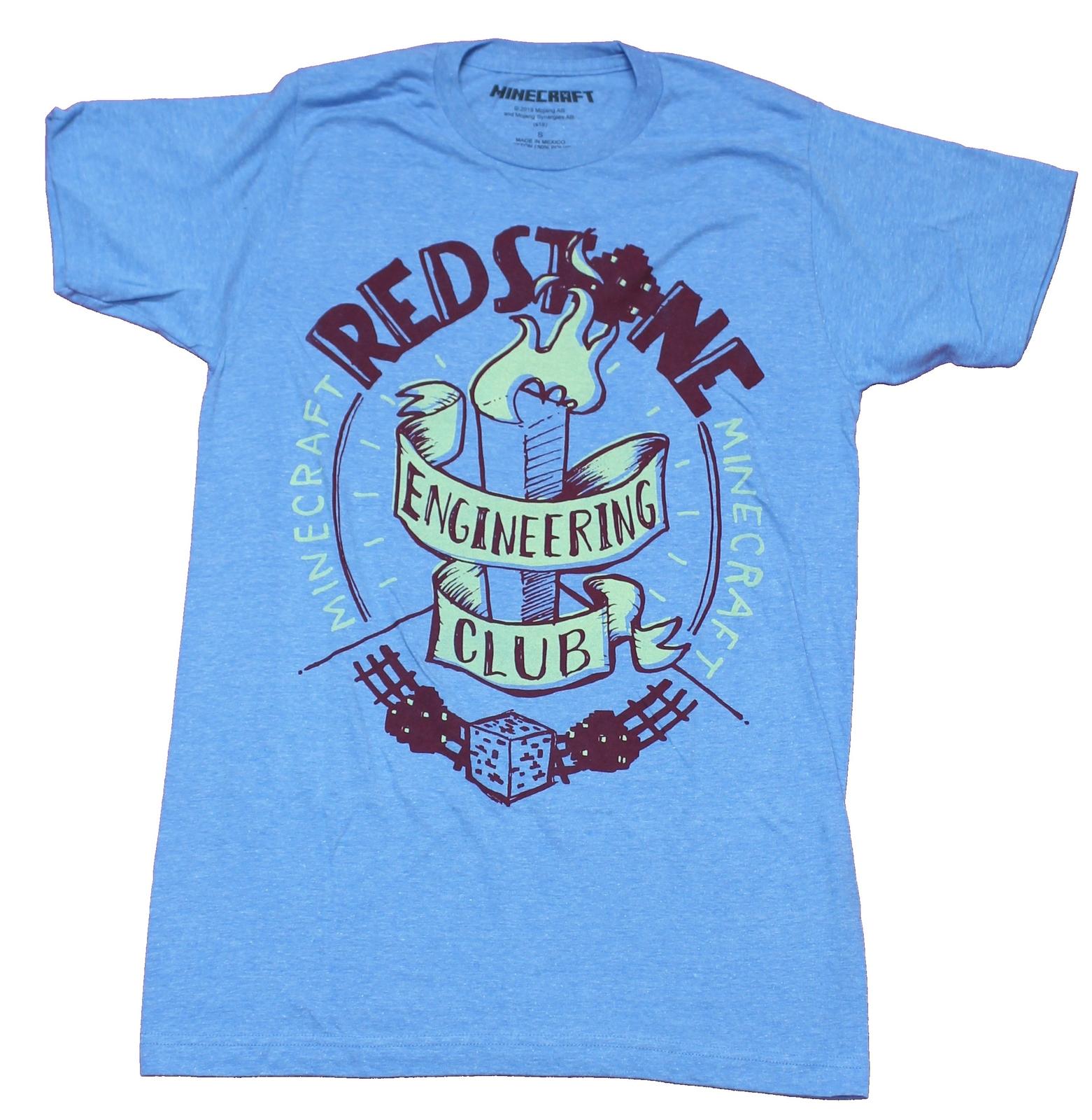 Minecraft Mens T-Shirt - Redstone Engineering Club Crest S