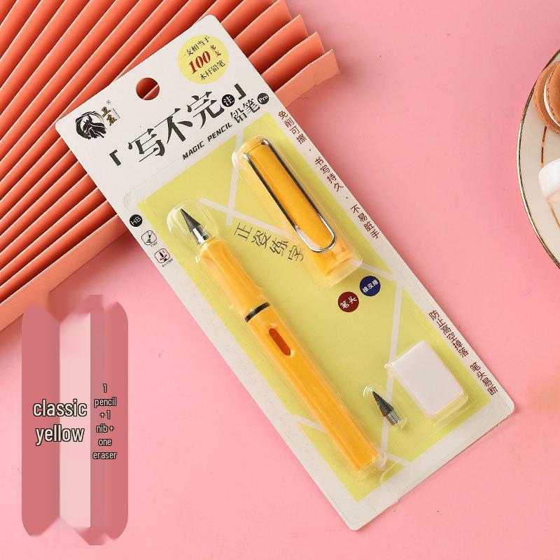 Eternal Black Pencil: Everlasting HB Pencil - No Ink, No Sharpening, Durable Writing & Drawing.