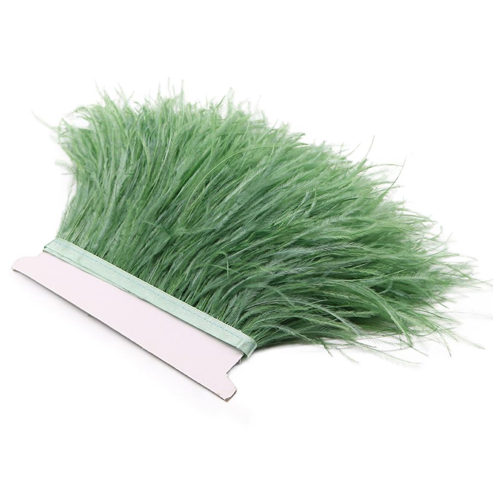 Nastro con Bordatura di Piume di Struzzo Azzurro FeatherLight Frange di Piume di Struzzo Vere per Abbigliamento da Festa Decorazioni per Cucito Piume Artigianato Fai da Te