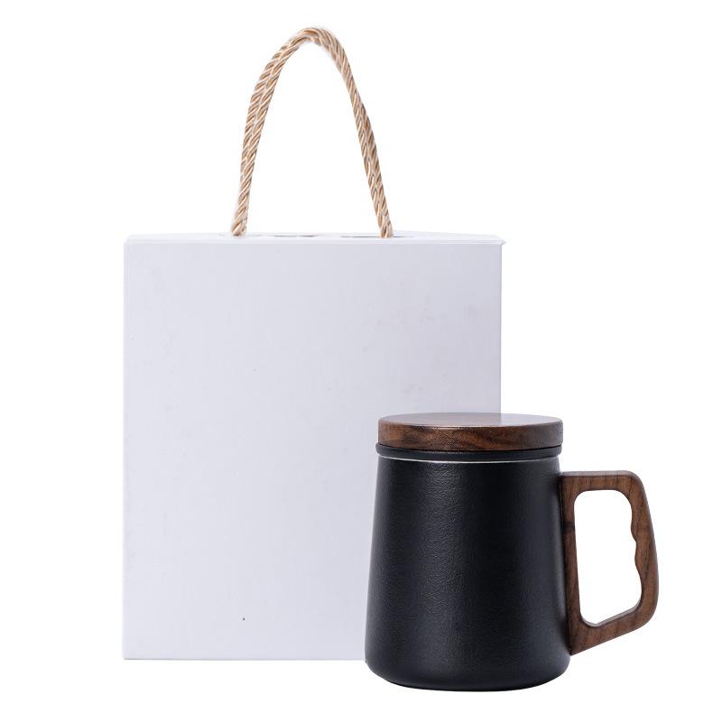 High-grade mug ceramic tea separation tea cup drinking cup with lid filter office cup gift box gift