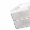 Makeup Organizer Large Capacity Multifunctional Cosmetic Storage Box with Drawers for Countertop Ivory White