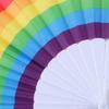 Fan Summer Gift Folding Rainbow Folding Dance Photo Prop Tool Handle Hand Fan Rainbow Folding Fan
