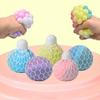 Vent Ball Toy Quick Rebound 3-Color Mixed Discolored Grape Ball Pinch Toys Stress Relief TPR Squeezing Ball Anti-stress Sensory