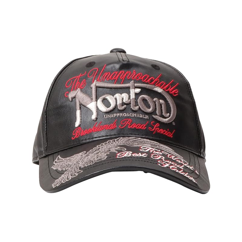 

[Norton] eagle pu cap men s ladies hat 243N8703 Free Size black black
