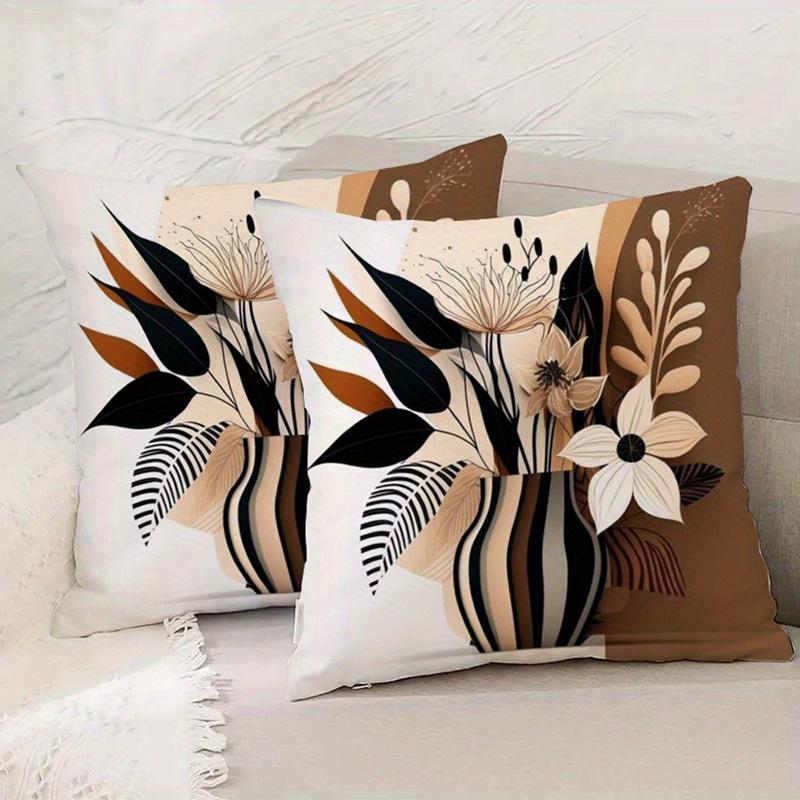 Floral Throw Pillow Covers Decorative Cushion Covers For Home Decor Backrest Support Pillowcases Sofa Bedroom Living Room Gift