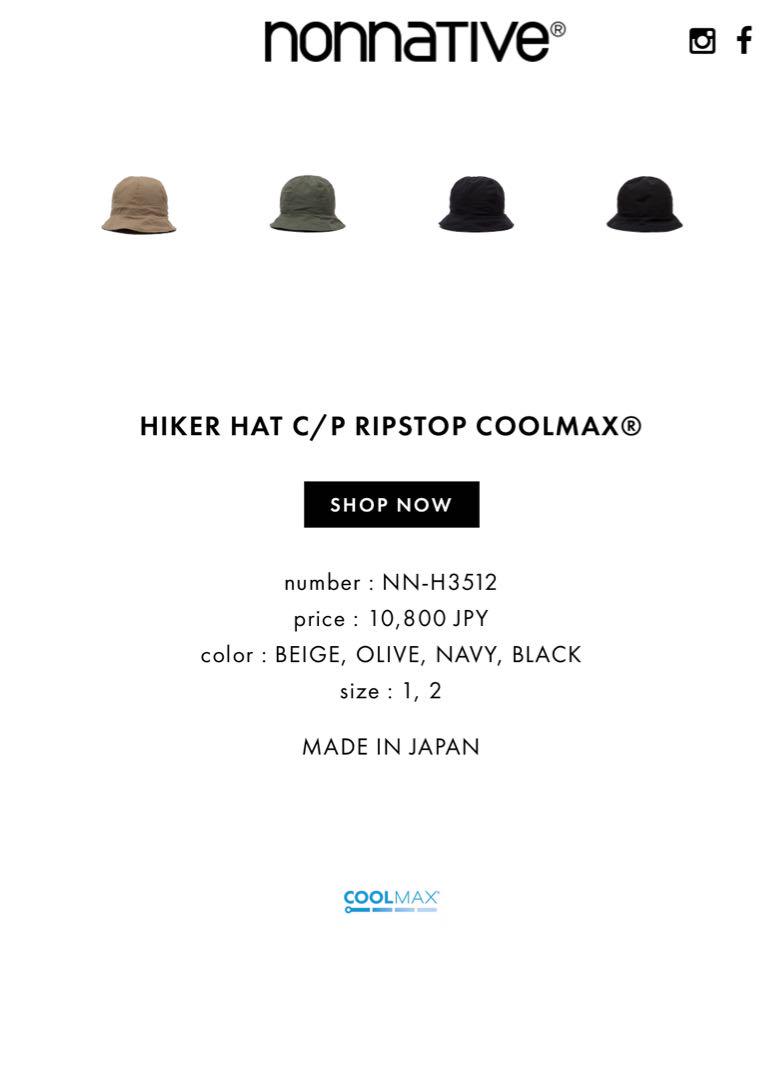 

[Б/У] шляпа nonnative HIKER HAT C/P RIPSTOP COOLMAX®