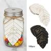 100pcs Leaf Shaped Cards For You Tags Golden Font Hanging Decoration Kraft Paper Tags DIY Crafts Gift Lable Thanksgiving