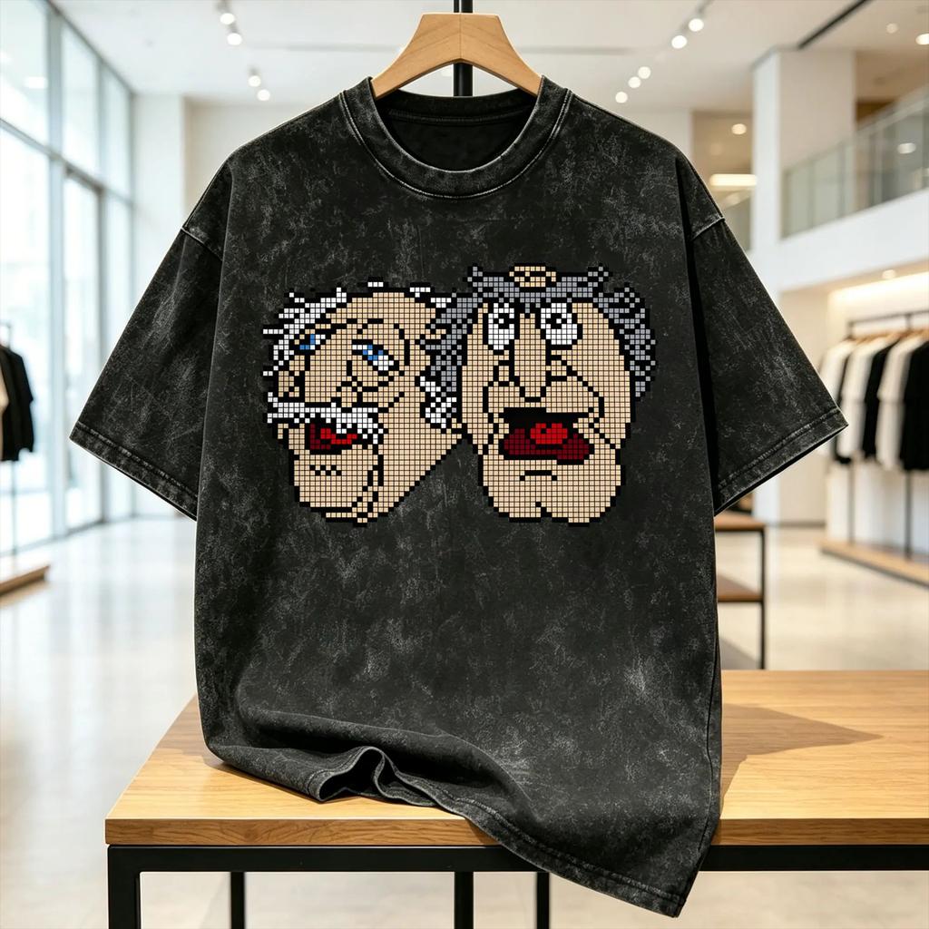 Statler and Waldorf T Shirt Summer Vintage T-Shirts Casual Popular Tshirt For Man Short Sleeve Loose Clothes