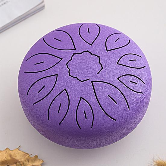 6-Inch Steel Tongue Drum with Mallets Note Stickers 11 Notes C Key Meditation Yoga Sound Therapy Hand Pan Drum Musical Percussion Instrument