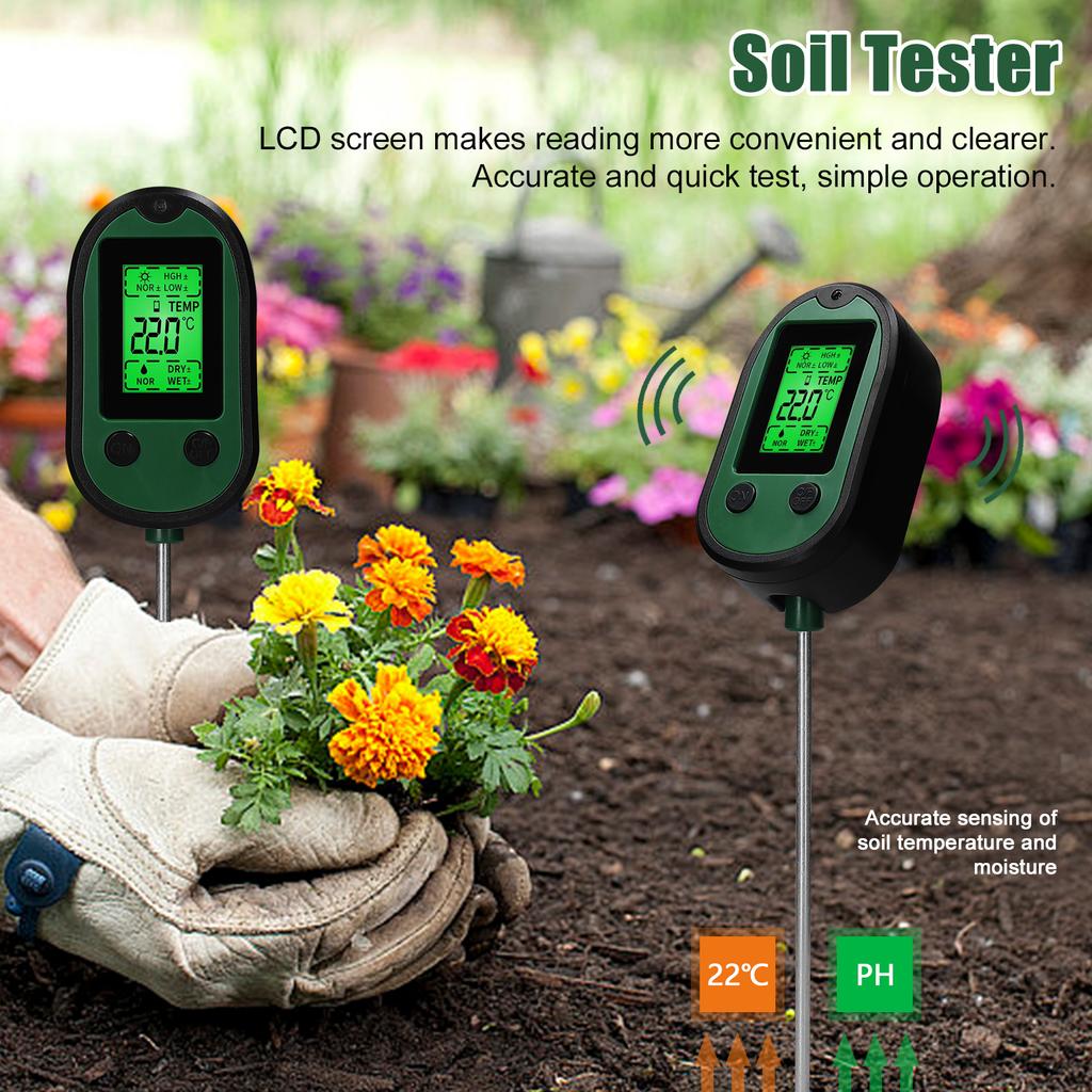 Multifunctional High Accurancy Soil PH Tester Soil MoisturePHTemperature Sunlight Intensity