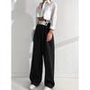 Fashion Wind Contrast Color Casual Draping Mopping Pants Wide Leg Stylish Pants Casual Wide Leg Pants
