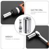 Multifunctional Silvery 7 To 19mm Magic Socket Multi Purpose Wrench Extension Rod Electric Hand Drill Screw Tool Set
