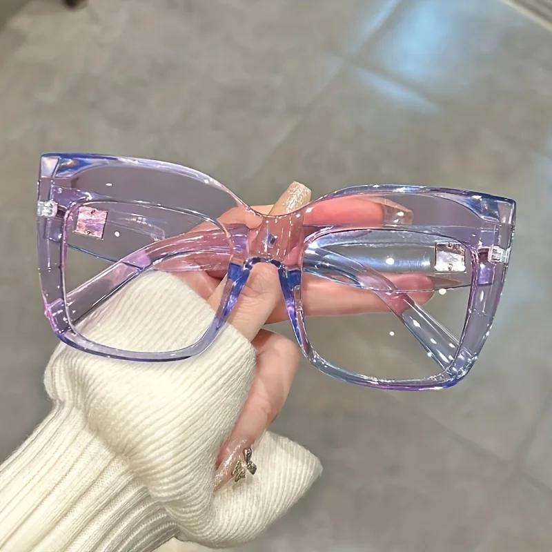 Fashion Jelly Color Cat Eye Glasses for Women Clear Lens Glasses Party Decorative Spectacles Accessory Eyewear