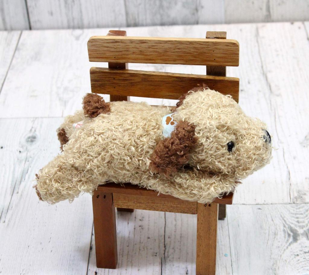 Shinada Lazy Party Fluffy Dog Brown (Small) 8 x 18 x 6 cm Plush Toy, Animal Merchandise, FLPB-0100