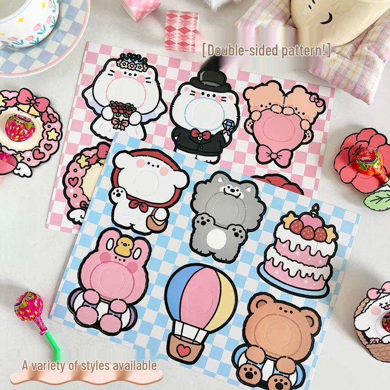 Qixi Wedding Cartoon Lollipop Card: Inspirational Blessing & Encouragement Greeting for Guests