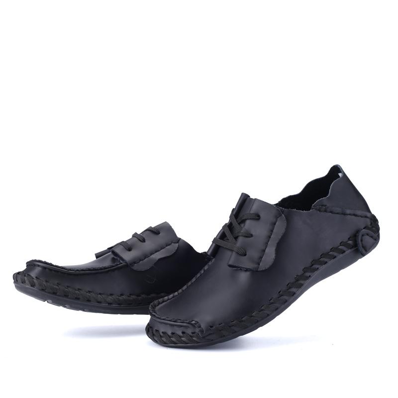 Men’s Moccasins Loafer Driving Comfort Flats Casual Lacing Plus Size Leather Shoes for Men Over Sized