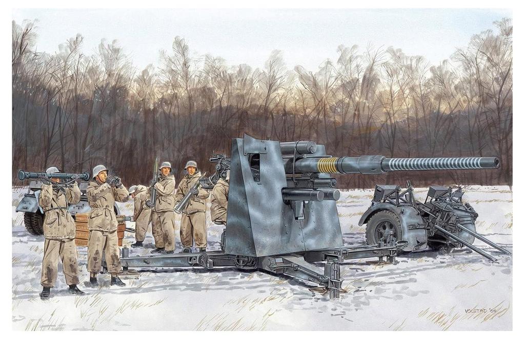 Dragon WWII German 88mm Flak Gun Kit Plastic Model Kit DR6923 1/35 36/37 Anti-Aircraft 2-in-1