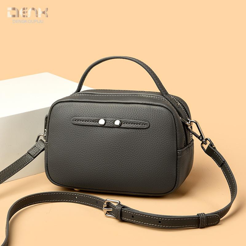 Leather women's bags, new high-end handbags, fashionable first-layer cowhide shoulder messenger bags