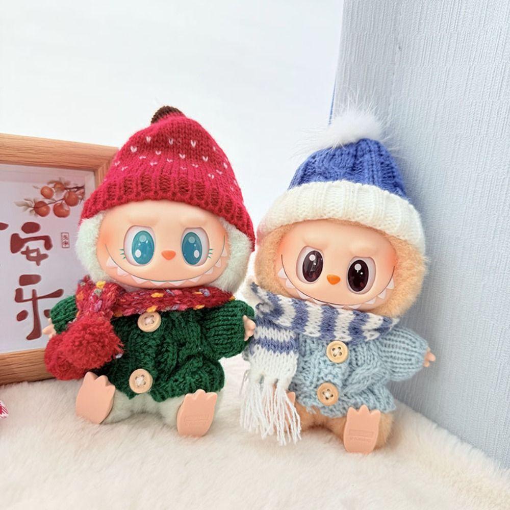 

Crossbody Bag Sitting Labubu Time Cloth Totoro 17cm Plush Dolls Clothes Children Gift Style 1