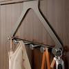 1pc Stainless Steel Over-the-Door Hook Rack - Easy Install, No Drilling Required, Strong Load Capacity, Casual Style, Perfect for Hanging Clothes