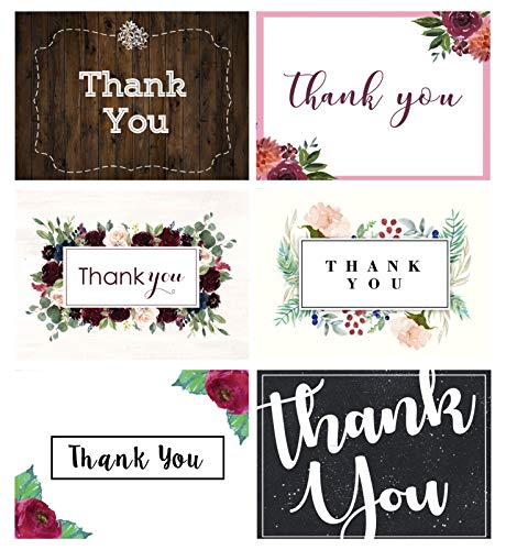 Darling Souvenir Floral Wreath Thank You Card Blank Greeting Card With White Envelopes