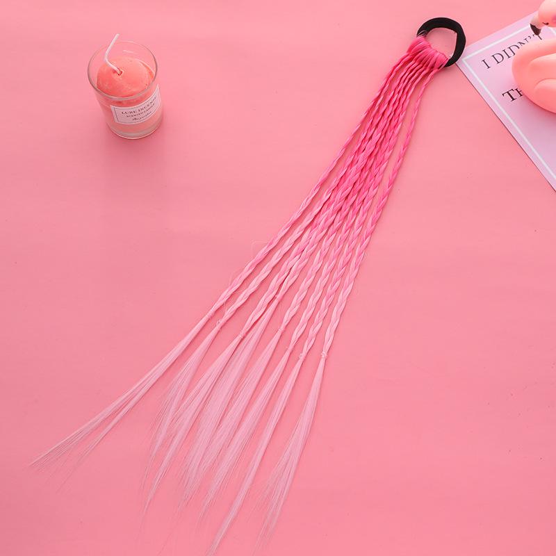 Colorful Braided Hair Ties: Jazz Dance Wig for Kids