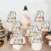 20Sets Crosses Keychain Favors With Thank You Label Organza Packaging Bulk Gift Set with Rope For Baby Showers Parties