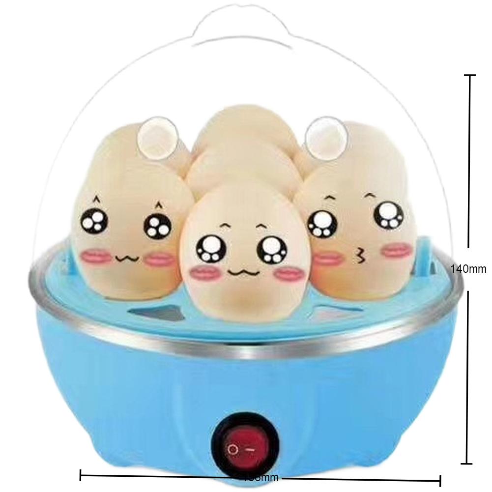 Cuoci uova e vaporiera multifunzione con spegnimento automatico per uova sode, panini al vapore e verdure. Facile funzionamento a un tocco.