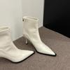 Autumn Winter Women Slim Ankle Boots Fashion Elegant Pointed Toe Shoes Thin High Heel Women's Morder Short Booties