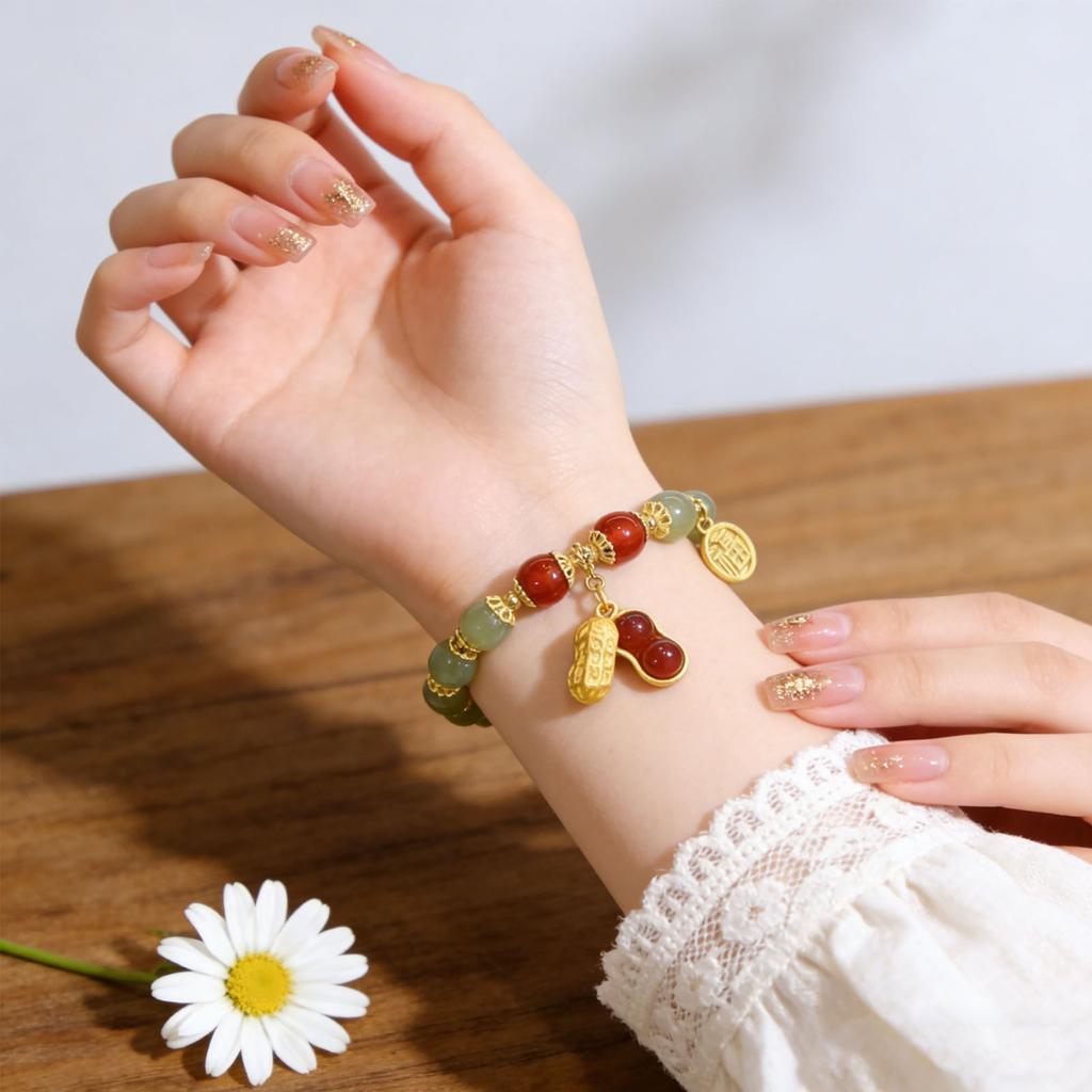 Modern Chinese Inspired Bead Bracelet Elegant Wristband Handmade Beads Jewelry Fashion Accessory For Ladies