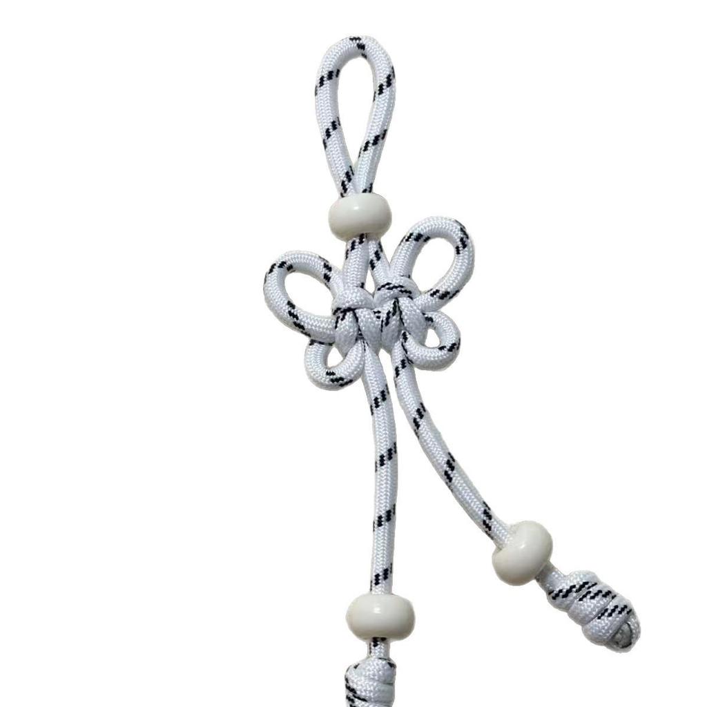 Handmade Colorful Nylon Rope Phone Lanyard with Pearl Knot Buckle Pendant