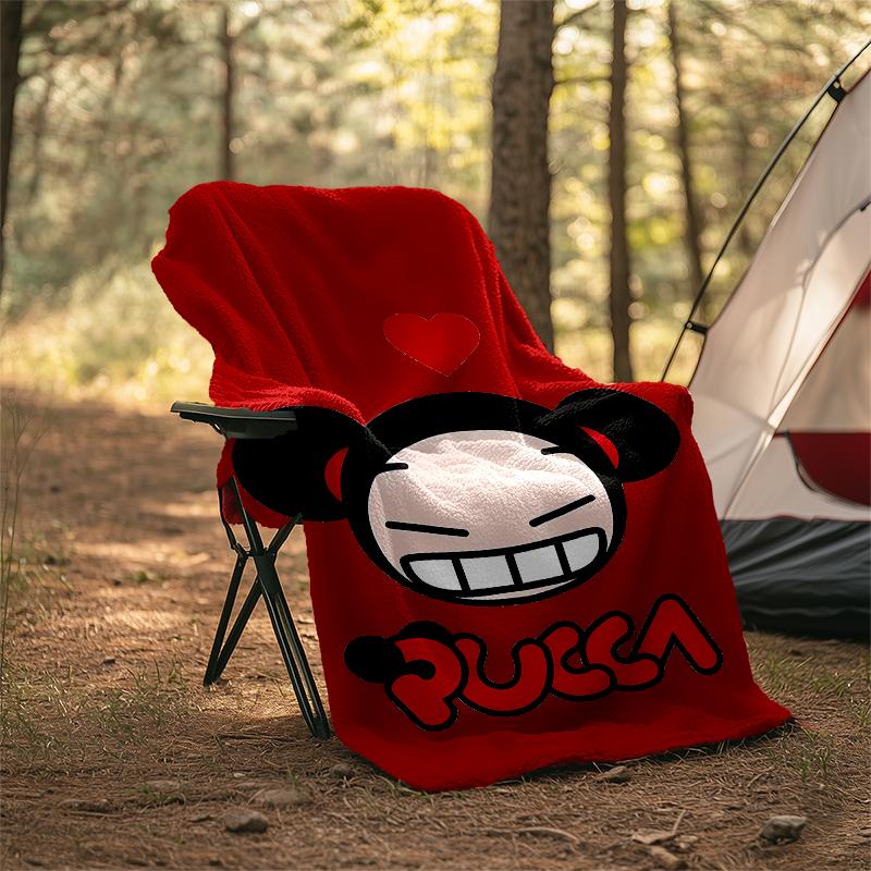 Pucca Theme Printed Blanket - Perfect for Couch, Bed, Travel & Outdoor Use | Machine Washable, Cozy & Durable.