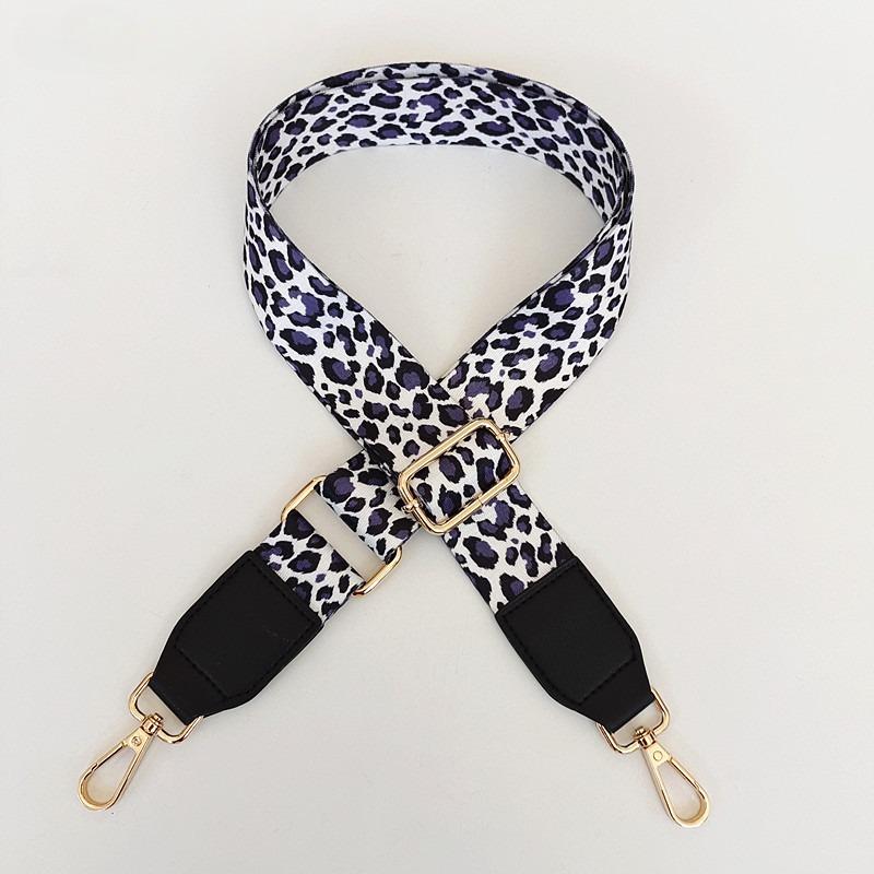 Bag Accessories 3.8 Wide Shoulder Strap Load-reducing Backpack Strap Leopard Print Bag Adjustable Leather Long Shoulder Strap